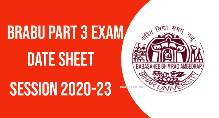 BRABU TDC Part 3 Exam Date Sheet Session 2020-23